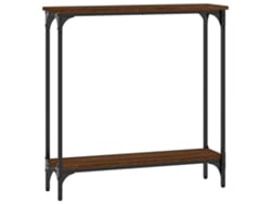 Consola de madera de roble, color marrón, MAISON EXCLUSIVE, 75x22,5x75 cm