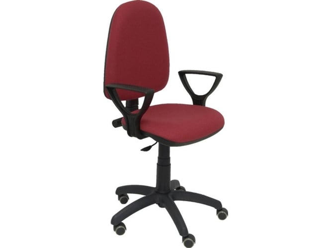Silla de Escritorio Operativa PYC Ayna Rojo BF RP con ruedas antiarañazos (Brazos Fijos - Tejido)