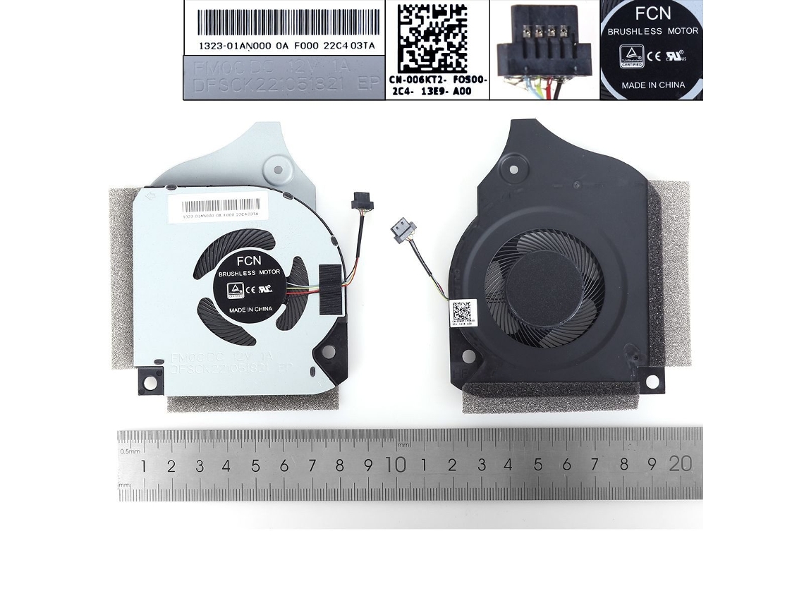 Ventilador De Notebook Dell G7 7790 G5 5590 7590 P82f 12v Cpu Org Compativel