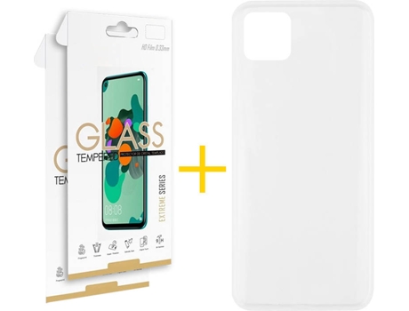 Kit Funda + 2 Protectores de Pantalla Oppo A73 5G SKYHE Liso (Transparente)