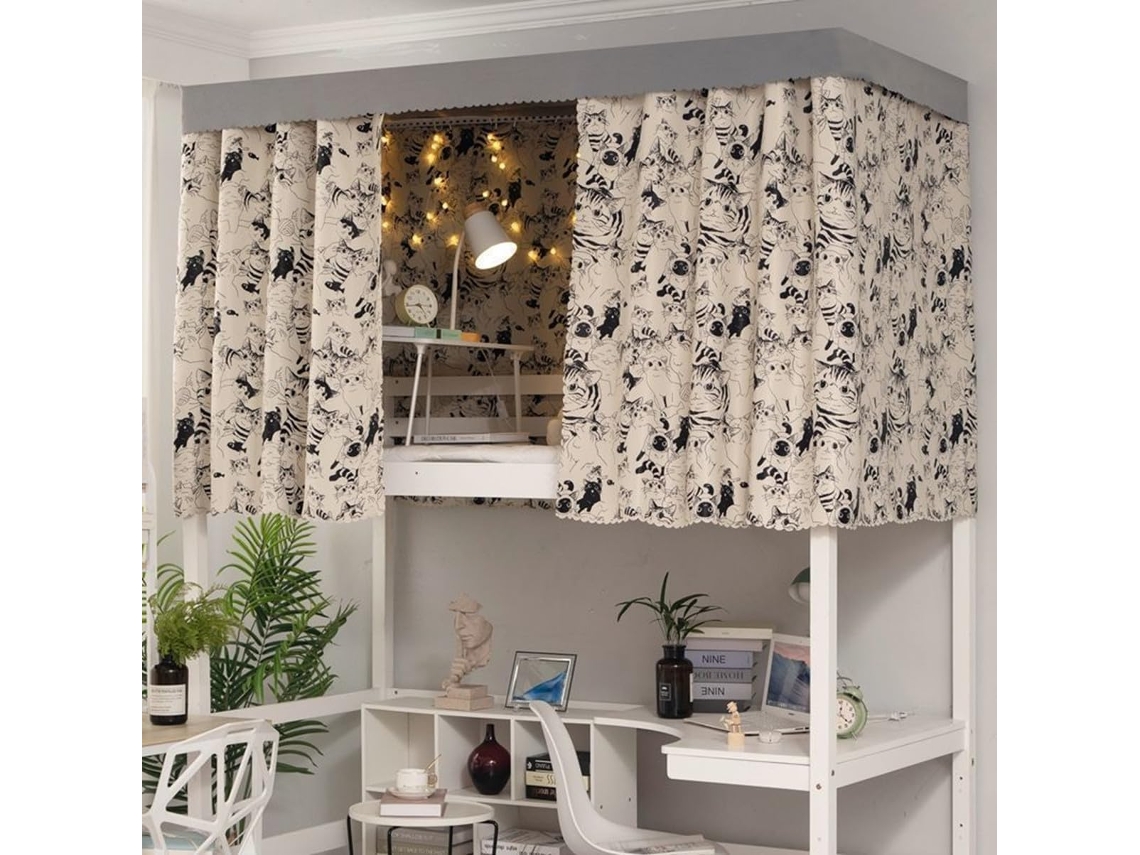 Cama Estampado Diseño Piezas La Tela De Esta Cortina Es