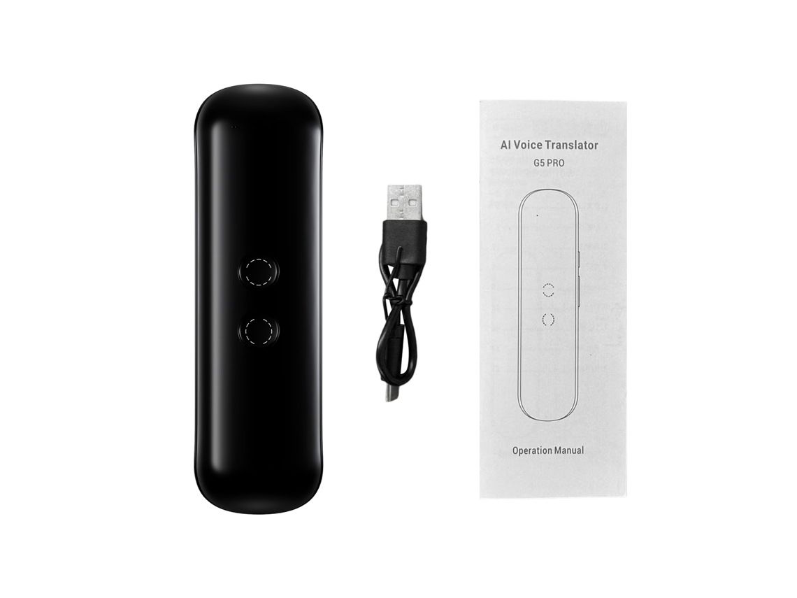 Traductor de idiomas G5 Pro de alta precisión, conexión Bluetooth, traductor en tiempo real, compatible con 127 idiomas, traductor bidireccional portátil.