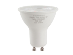 Bombilla LED inteligente regulable Tuya ABS GU10 de 4,7 W RGBWW 2026 con mando a distancia para uso en interiores, 90-250 V.