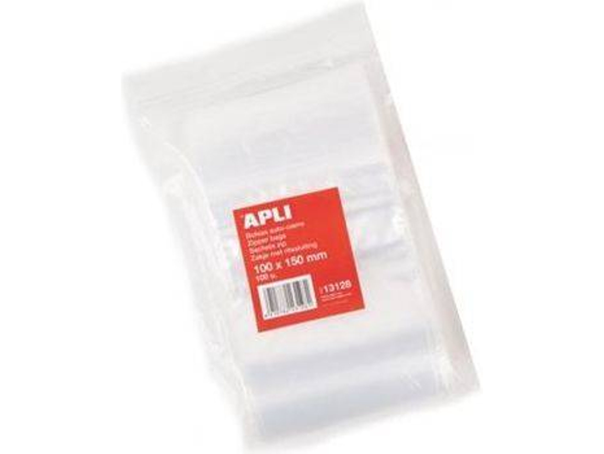 Pack 100 Bolsas de Autocierre Transparentes APLI 100 x 150 mm