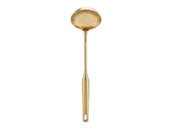Cucharón grande de acero inoxidable para sopa (dorado)