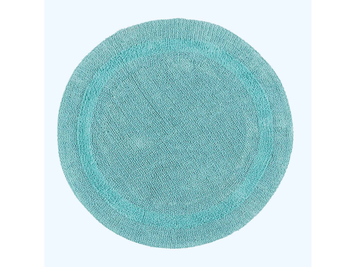 Homescapes Luxury Reversible Round Bath Mat - Aqua