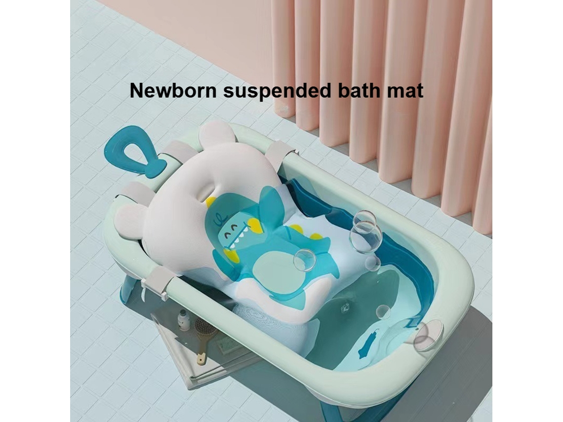 Alfombrilla de baño flotante para bebé con soporte para bañera y asiento flotante antideslizante, hamaca de baño rosa con forma de cruz Chennnls