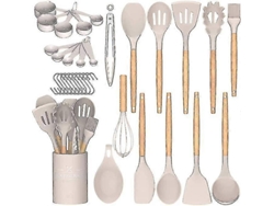Juego de utensilios de cocina de 33 piezas de silicona antiadherente, universal, térmico, Nostalgia88