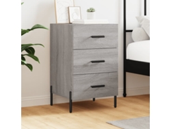 Mesita de Noche 40X40X66 Cm Derivados Madera Gris Sonoma