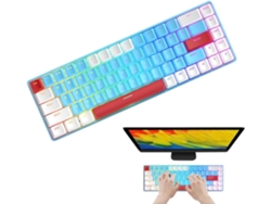 Teclado mecánico del 60% con diseño compacto, retroiluminación RGB y cable USB para jugadores de PC. SFUSHOS