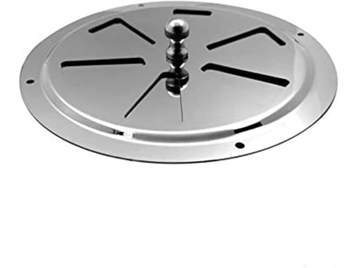 Placa Ventilación Ronda En Acier Inoxidable 6 Pouces, Avec Évent Torsadé, Quincaillerie Marine