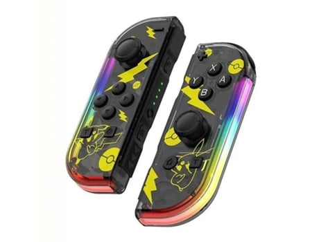 Kit Joycon con Led RGB Nintendo Switch Pikachu ¡ANTIMPACTO!