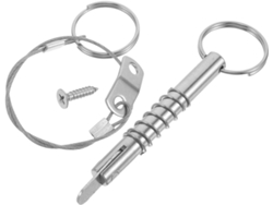 Pasador de liberación rápida para uso marino, 10x80 mm, 300 mm, acero