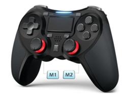 Mando inalámbrico para PS4, compatible con altavoz integrado, conector para auriculares Pro/Slim, almohadilla multitáctil, color rojo Lalalamoli