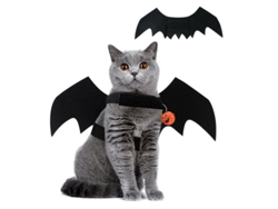 Disfraces de gato para Halloween, decoraciones para fiestas de Halloween, para gatos y perros pequeños (48 x 20 cm)