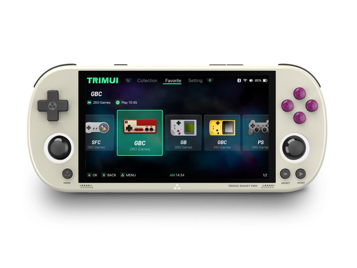 Consola SZSMART TRIMUI SMART PRO 5 pulgadas 64G 26+ simuladores 9000+ juegos gris