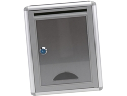 Urna De Seguridad Para Votación De Aleación De Aluminio Gris Plateado 21,5x10,5x28