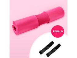 Protector de cuello para sentadillas, protector de hombros para barras, guantes de fitness, equipo de levantamiento de pesas para hombres Mdug (rosa)