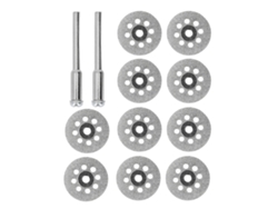 10 Discos De Corte De Diamante Con Accesorio Perforado Para Herramientas Rotativas De 20 Mm