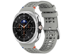 Correa de silicona para Samsung Galaxy Watch 8 / 8 Classic - Orificio transpirable y hebilla plateada