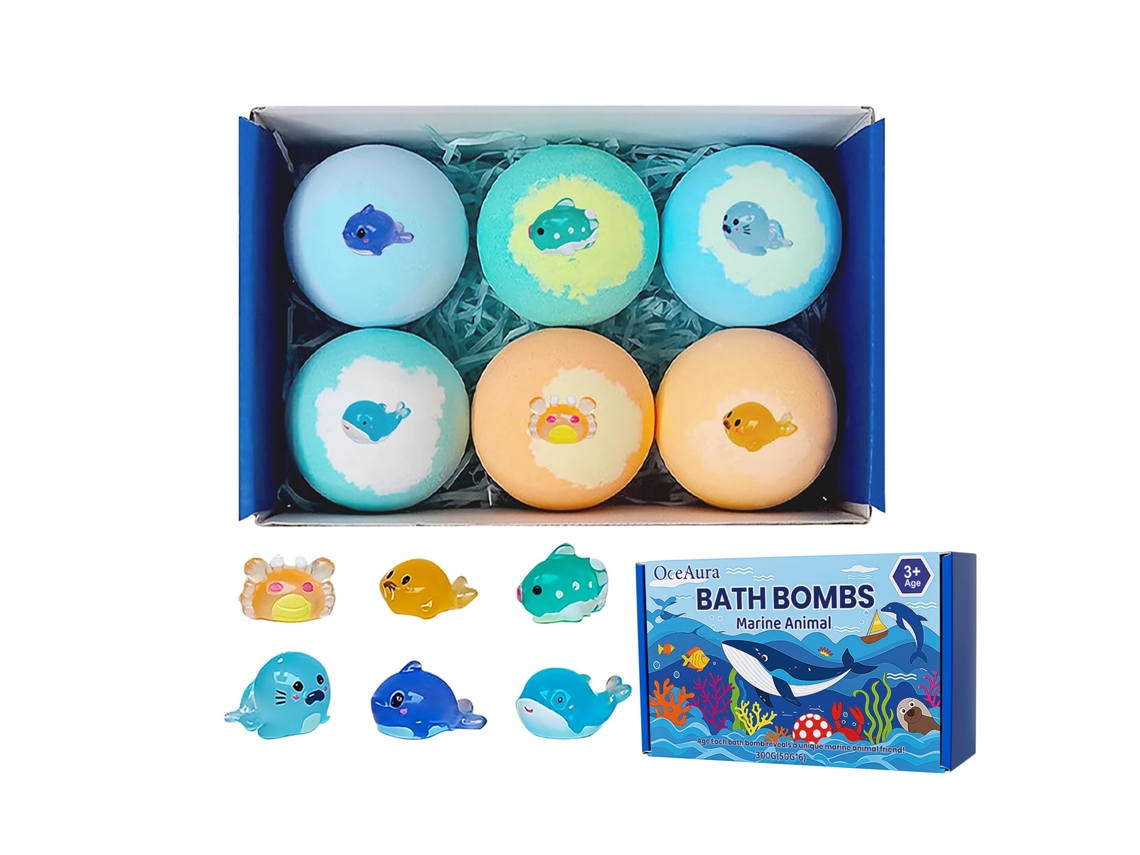 Caja ciega para bomba de baño infantil, océano, Worten