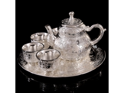 Juego De Té Baifu (plata), Vajilla De Plata Hecha A Mano, Tetera Y Taza Fair.
