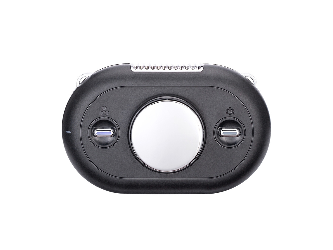 Mini ventilador de cuello (negro), pequeño ventilador USB portátil con función de enfriamiento, ventilador de escritorio de enfriamiento rápido
