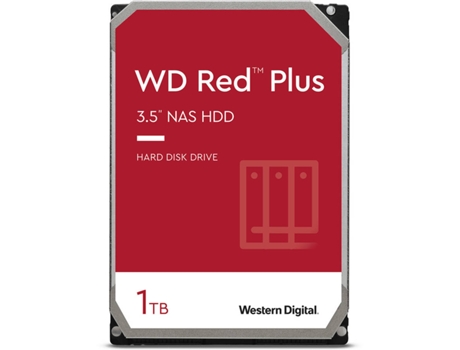 Disco Interno HDD WESTERN DIGITAL WD Red Plus (10 TB - SATA - 150 MB/s)
