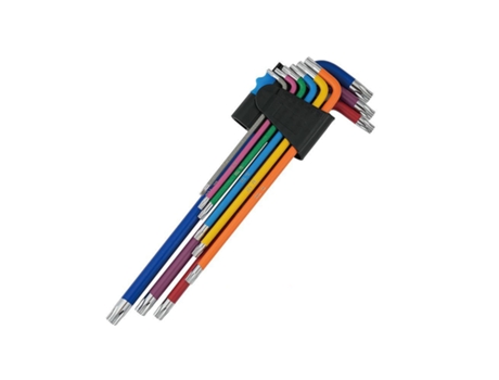 Chave de ferramenta manual de aço, reparo de móveis, máquinas de manutenção de carro, 9 conjuntos Multicolor 21.5x4.6 cm