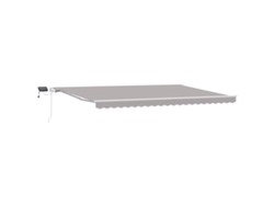 Maison Exclusive - Toldo Retráctil Manual Gris Claro 500 X 350 Cm Tela Y Acero