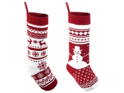 Conjunto De Dos Pares De Calcetines Navideños De Punto, Ideales Para Decorar El Árbol De Navidad Y Para Las Fiestas, Ergonómicos Y Aptos Par