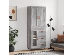 Aparador Alto Madera Contrachapada Gris Sonoma 69,5x34x180 Cm
