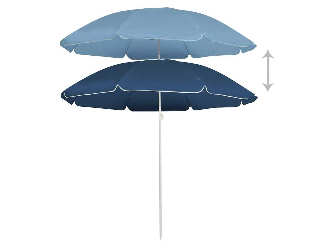 Maison Exclusive - Sombrilla De Jardín Con Palo De Acero Azul 180 Cm