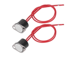 2 Piezas Termostato De Control Térmico Sensor Bimetálico Impermeable Interruptor De Temperatura 10a 250v