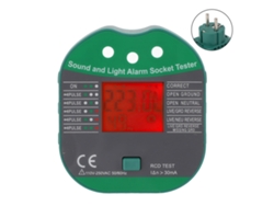 Detector De Tomacorrientes Con Alarma Sonora Y Luz Para Verificación De Voltaje