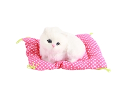Gato de peluche, mini juguete con sonidos de simulación, lindo, blanco, Navidad