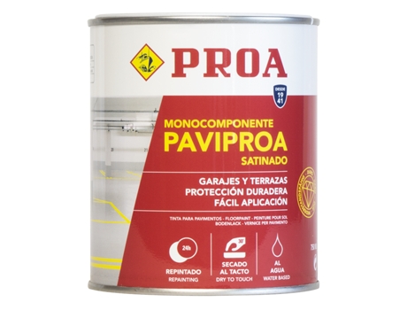 Pintura monocomponente para suelos y garajes al agua Exterior-interior PAVIPROA Rojo Óxido 0,75L