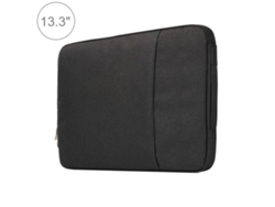 Bolso para portátil HALINUIA Universal de 13,3'' de tela vaquera con cremallera (35,5 x 26,5 x 2 cm, bolsillo exterior, forro de franela)