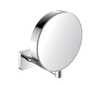 Espejo de afeitado y de maquillaje EMCO 109500114 con espejo en ambos lados, aumento 3x y 7x, redondo, sin iluminación,
