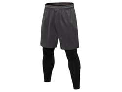 2026-pantalones Deportivos Falsos De Dos Piezas 2 En 1 Para Hombre Leggings Largos Tights Ropa De Correr