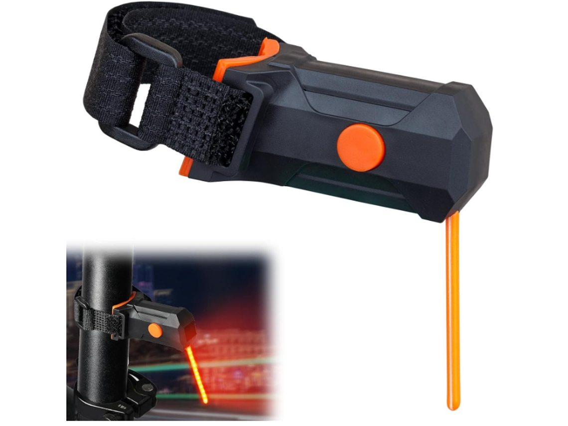 Luz Trasera Led Para Bicicleta, Luz Roja, 3 Modos, Recargable Por Usb (negra)