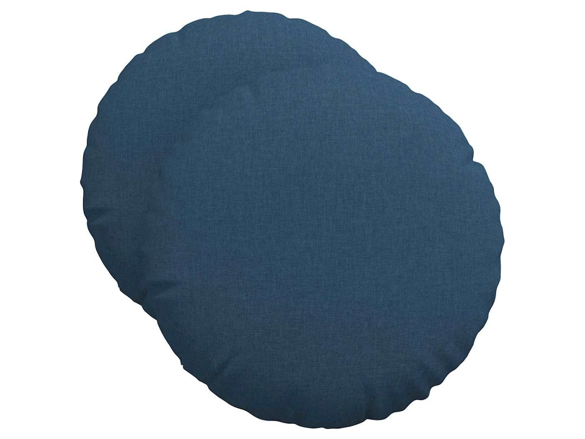 Cojines para asiento, 2 unidades, color azul, Ø50 x 19 cm, tela HARLANV1
