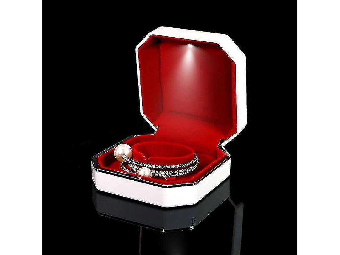 Caja para anillos con LED, expositor de anillos, joyero, caja para colgantes y collares. Hengjian