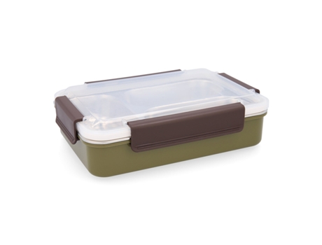 QUID Go Xtrem Recipiente Rectangular 3 Compartimentos En Acero Inoxidable