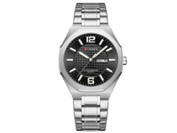 Reloj Curren para hombre con correa de acero y calendario, modelo Hengrongshen Quartz Business.