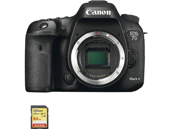 Kit Cámara Réflex CANON 7D II + 64GB SD