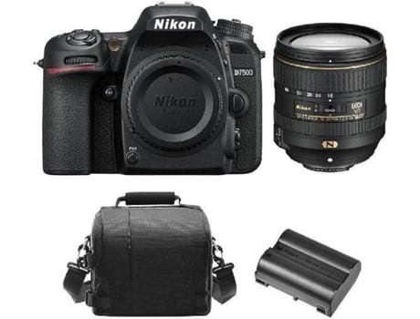 Kit Cámara Réflex NIKON D7500 + NIKON AF-S DX 16-80MM F2.8-4E ED VR (caja blanca) + Funda de cámara + bateria EN-EL15A