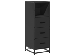 Gabinete De Baño VIDAXL Negro Madera contrachapada (35x37,5x100 cm)