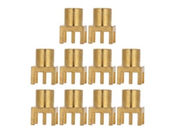 10 Unidades De Conector Hembra Mcx De 4 Pines Para Pcb, Soldable, Ofc, 50 Ohmios, Para Gps, Wifi Y Radio.
