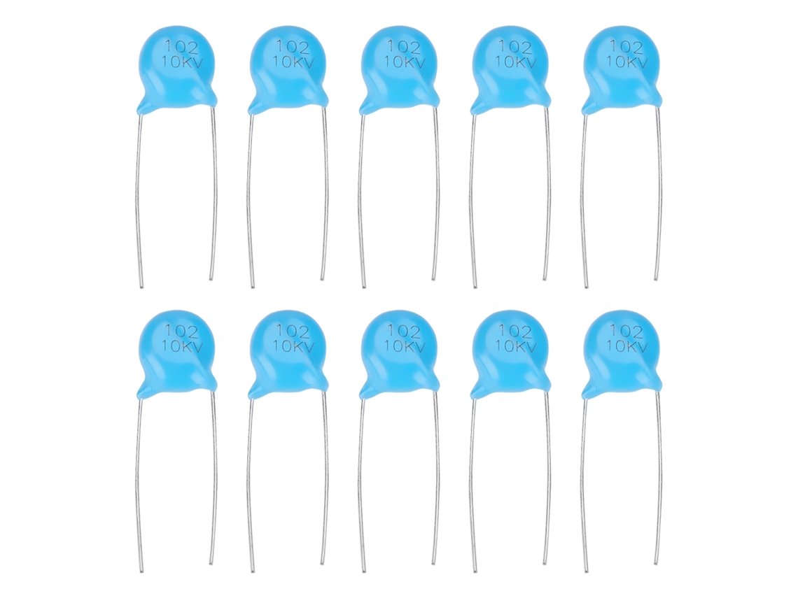 Juego De 10 Condensadores Cerámicos De Alto Voltaje De 10 Kv Y 1000 Pf Para Componentes Electrónicos.